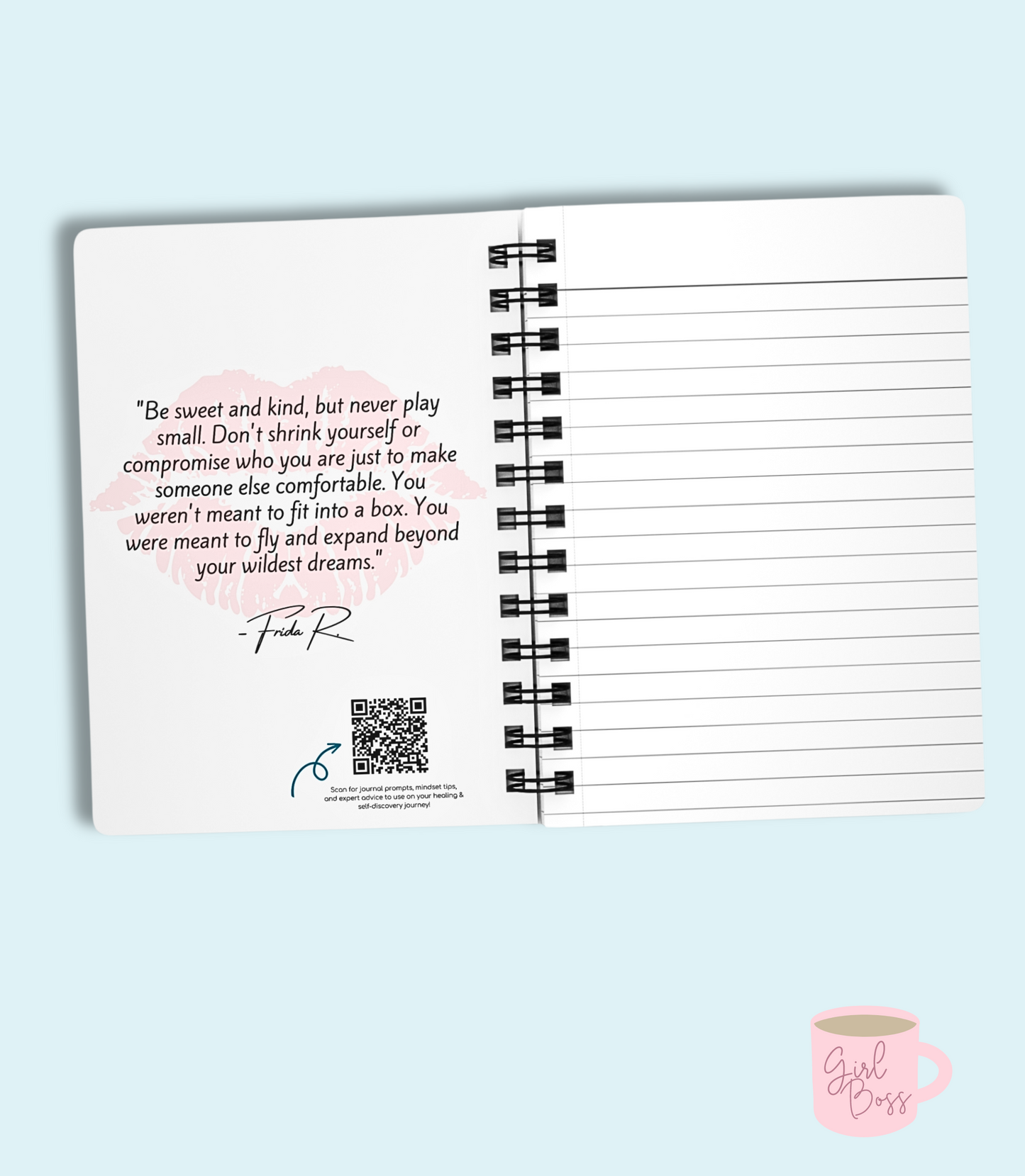 A Boss Babe Journal for Self-Love, perfect for journaling and goal setting.